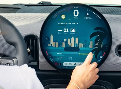 Circular LCD Display as a New Design Language in Automotive and Decorative Applications