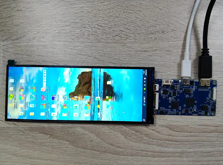 Ultra Wide 6.86” Bar Type LCD Display 480x1280 with HDMI Board & Touch