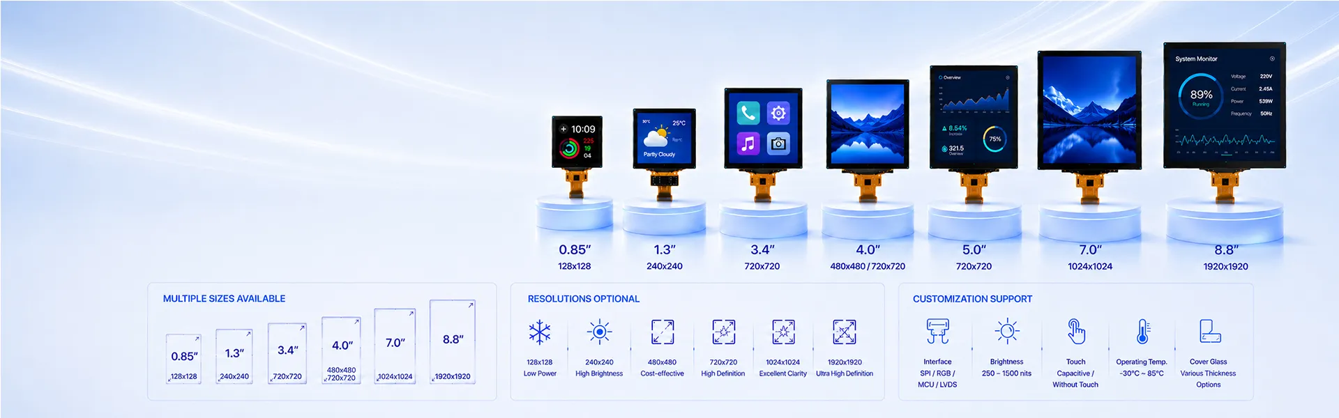 Square TFT LCD Display