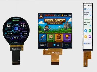 TFT LCD Display Solutions for Smart Devices, Industrial Equipment and Automotive Applications